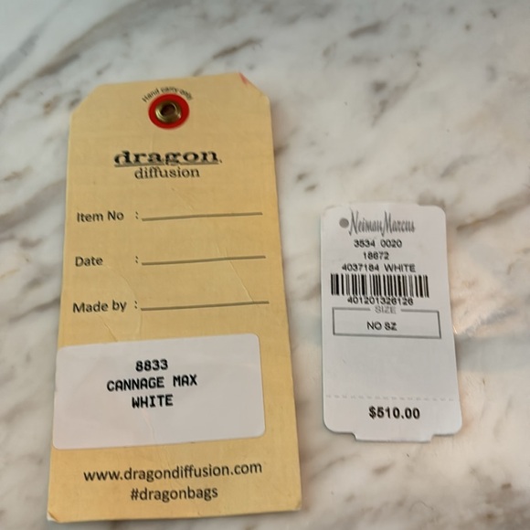 FABULOUS WHITE DRAGON diffusion Tote Handbag - Picture 6 of 7